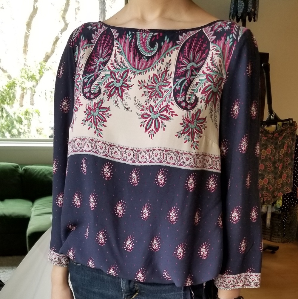 Lucky Brand light weight drawstring top